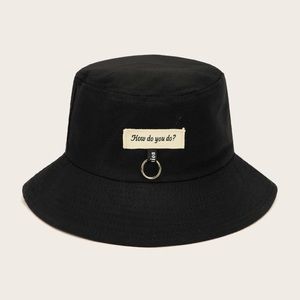 Black bucket hat